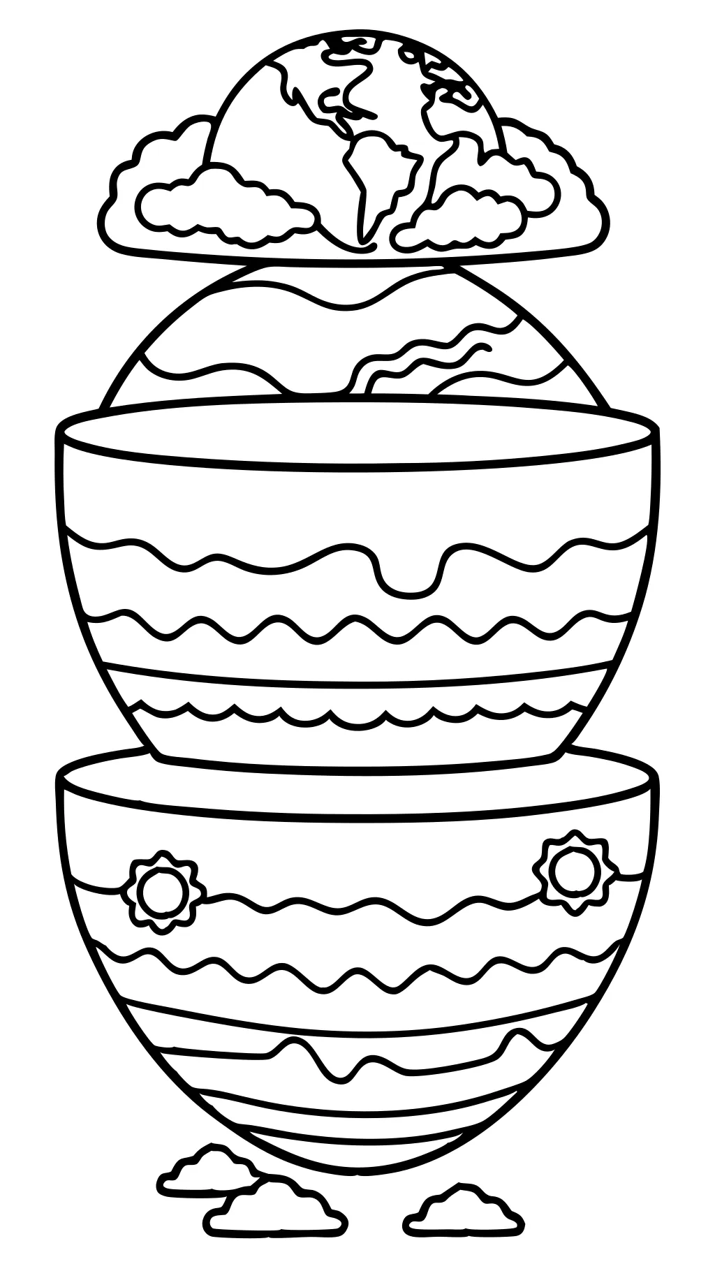 earth’s layers coloring page